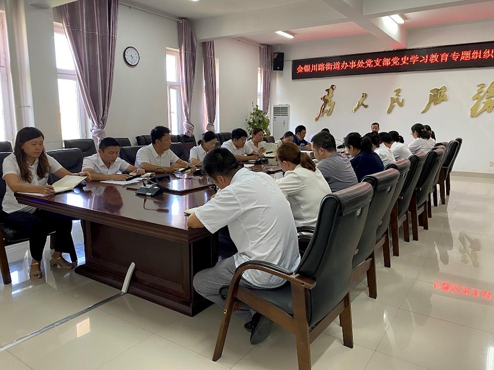 金银川路街道办事处党支部召开党史学习教育专题组织生活会