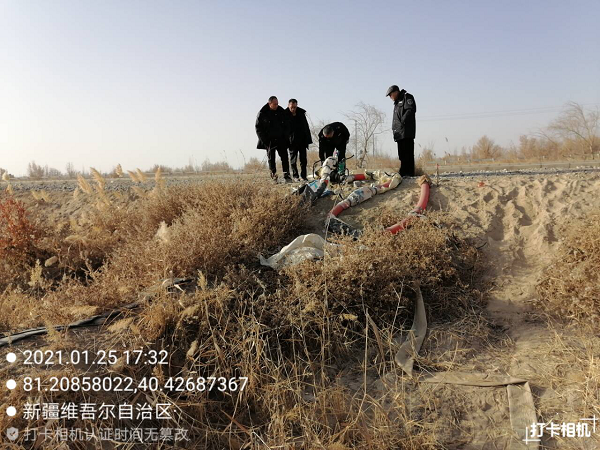 一师阿拉尔市水政监察支队开展违规取水专项执法检查活动