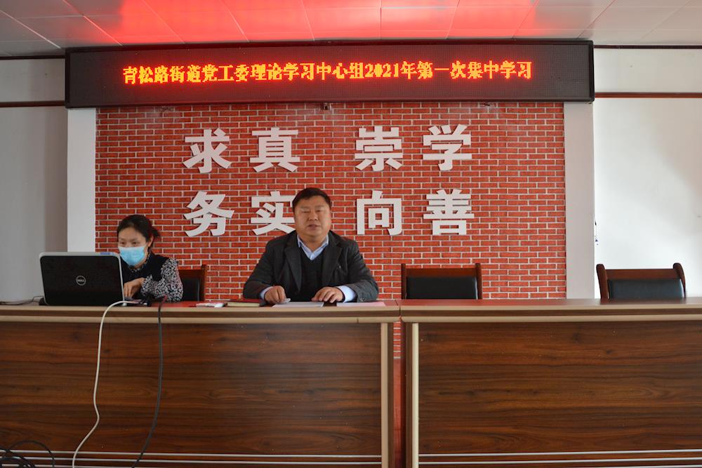 青松路街道召开党工委理论学习中心组第一次（扩大）专题学习会议