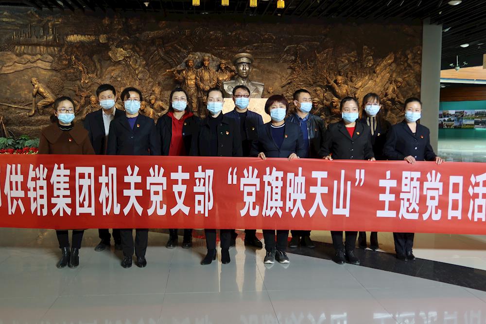 供销集团机关党支部开展“党旗映天山”之  “学习强国 文化兴企”主题党日活动
