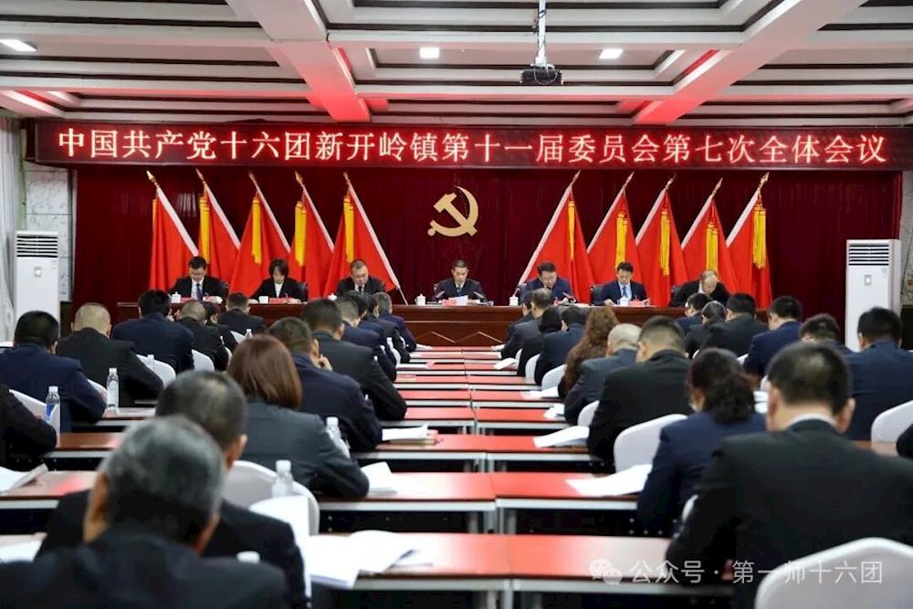 中共十六团新开岭镇第十一届委员会第七次全体会议召开