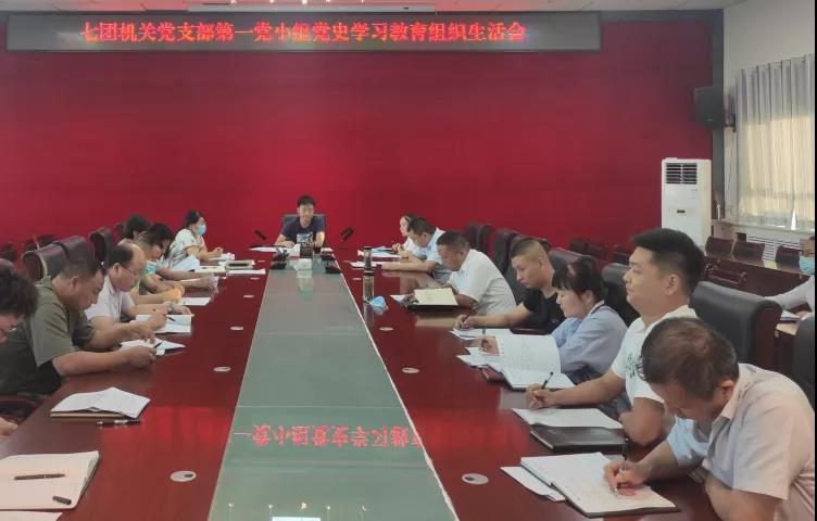 七团各单位党支部召开党史学习教育专题组织生活会